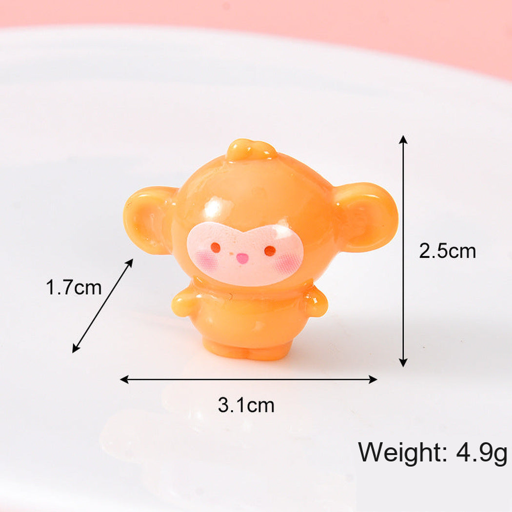 Monkey Chinese Zodiac Rounded Animal Figurine, single variant view