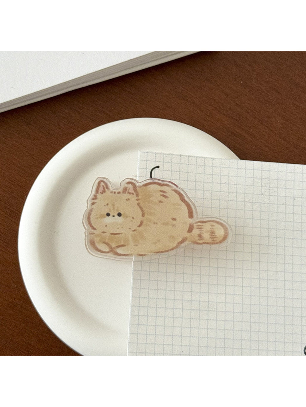 Clemi - Cute Cartoon Cat Acrylic Planner Clip Oria & Co