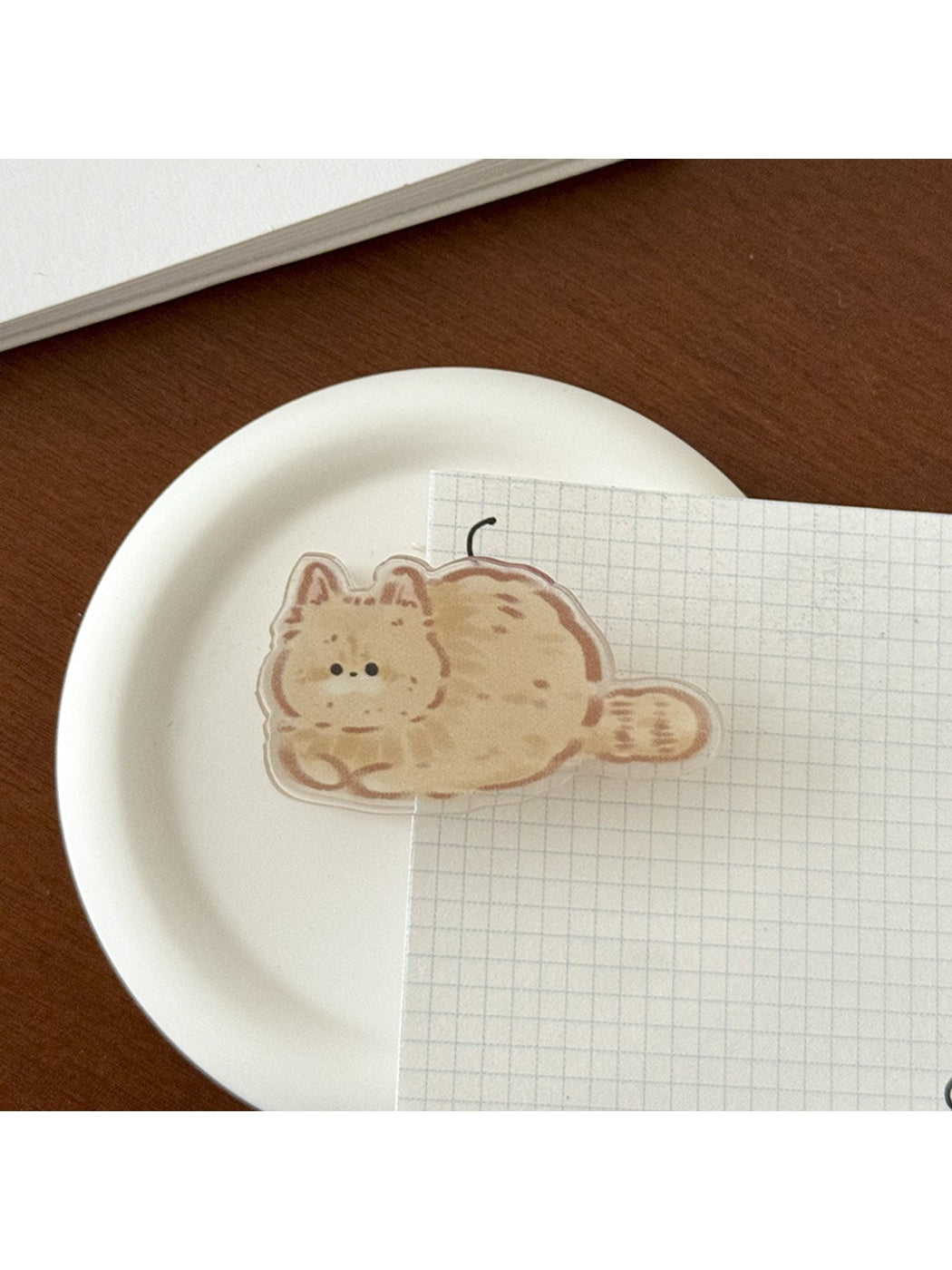 Clemi - Cute Cartoon Cat Acrylic Planner Clip Oria & Co