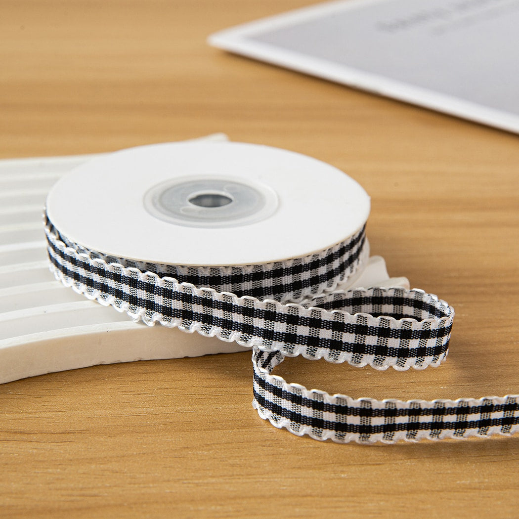 Rivora - DIY Plaid Wave Edge Decorative Trim Ribbon