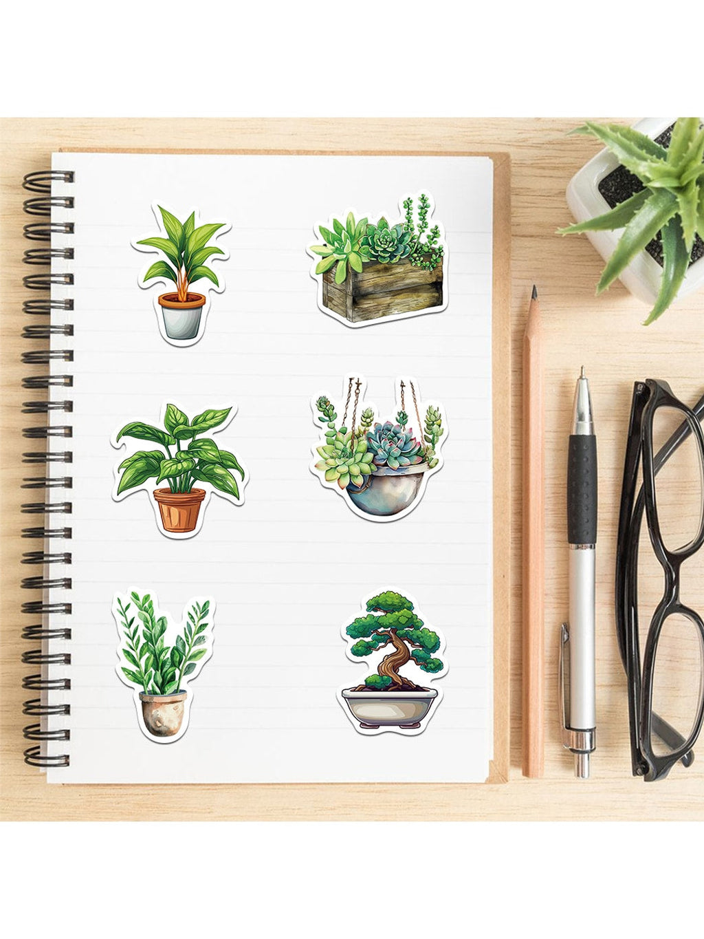 Lunira - Cute Botanical Printed Adhesive Stickers Pack Oria & Co
