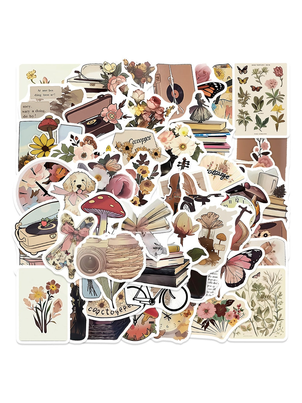 Lunira - Vintage Style Printed Decorative Stickers Pack Oria & Co