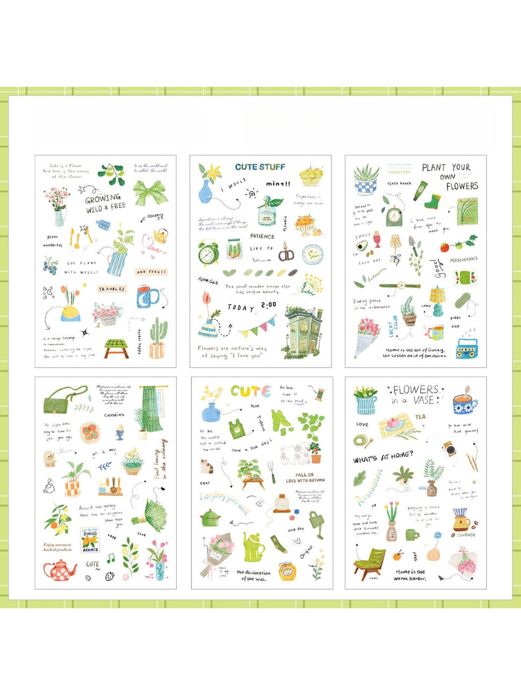 Lunira - Printed Cute Collage Decorative Stickers Pack Oria & Co