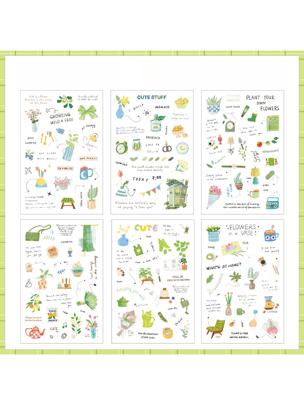 Lunira - Printed Cute Collage Decorative Stickers Pack Oria & Co