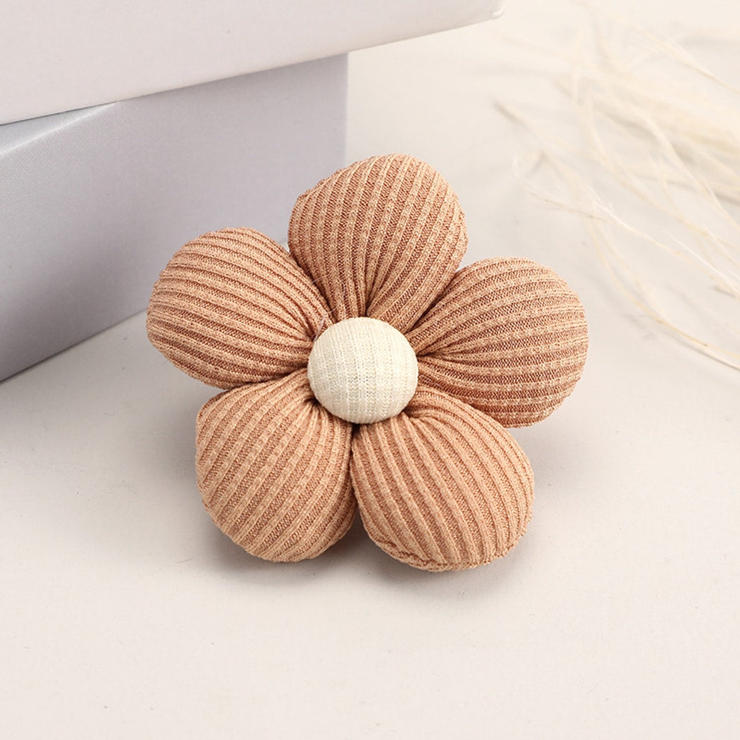 Chivy - DIY Five Petal Ribbed Fabric Flower Accessory