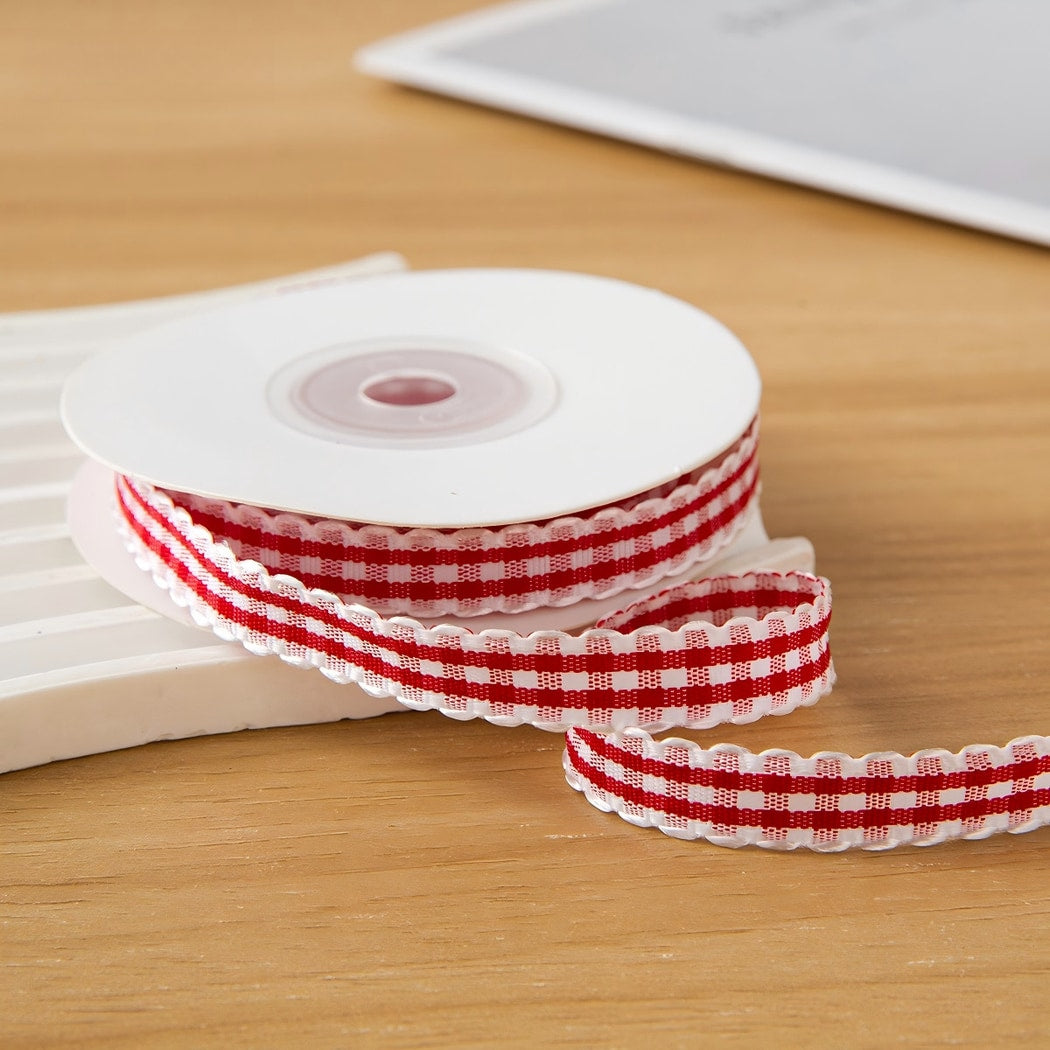 Rivora - DIY Plaid Wave Edge Decorative Trim Ribbon