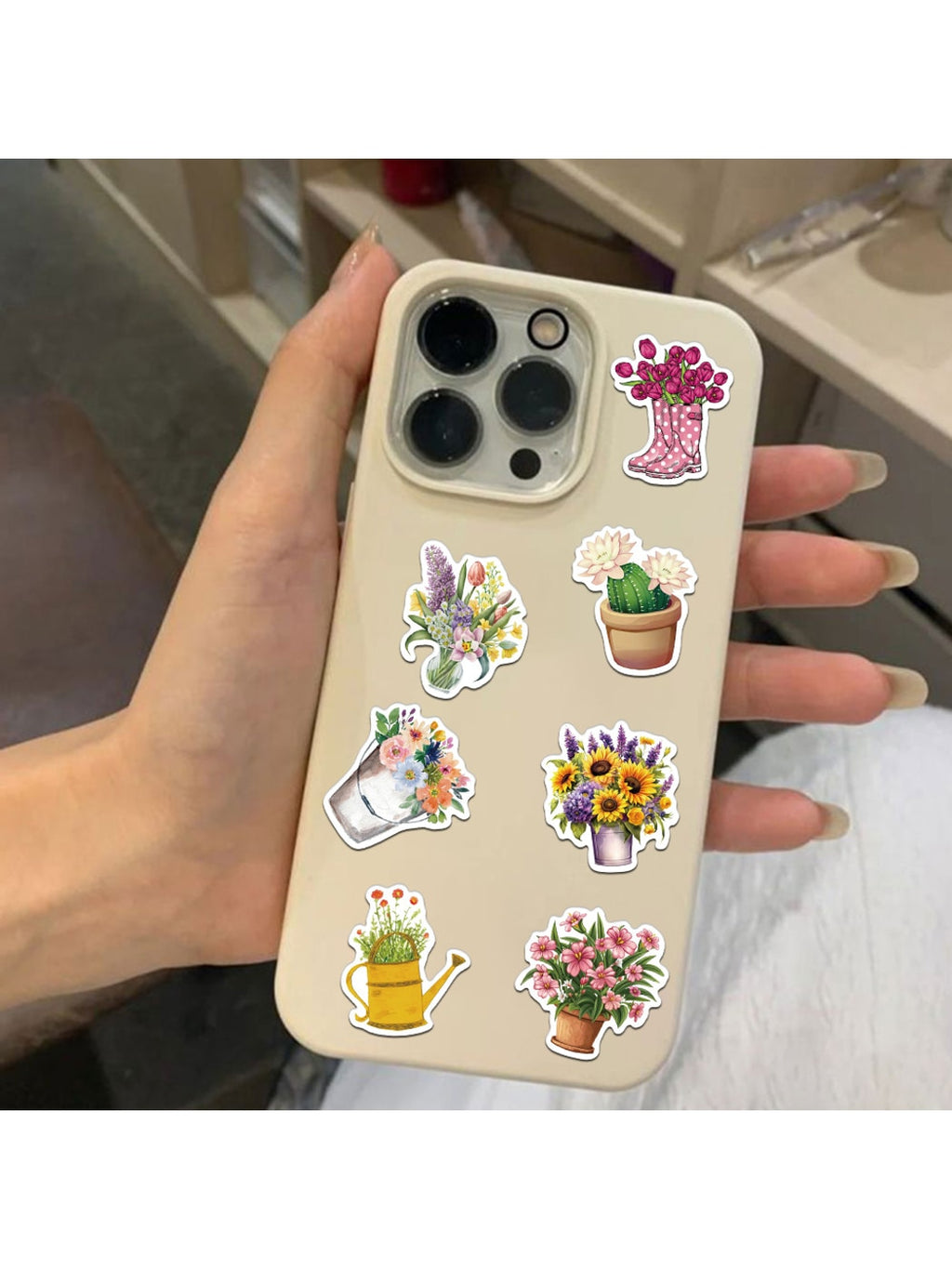 Lunira - 50 Sheet Flower Stickers Pack Oria & Co