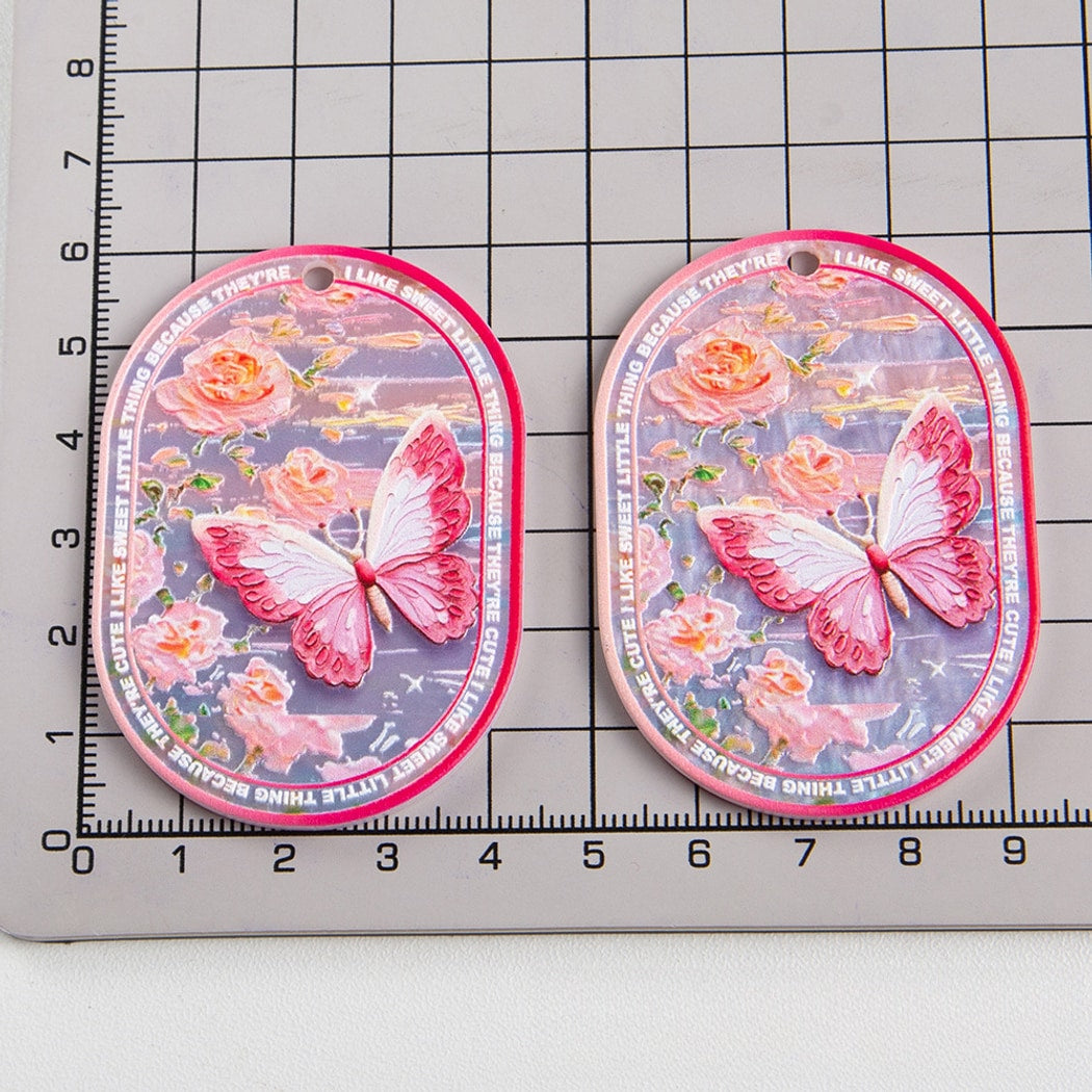 Chivy - Vibrant Butterfly Print Acrylic DIY Accessory