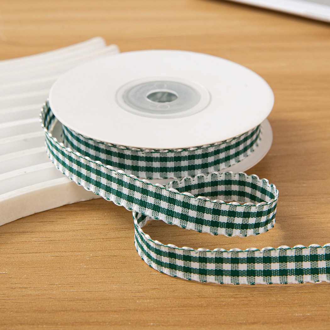 Rivora - DIY Plaid Wave Edge Decorative Trim Ribbon