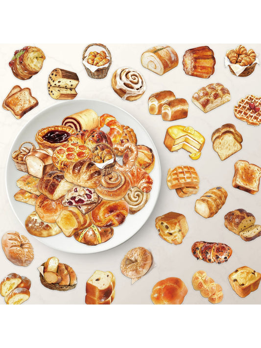 Lunira - 50 Pcs Cartoon Bread Baking Stickers Pack Oria & Co