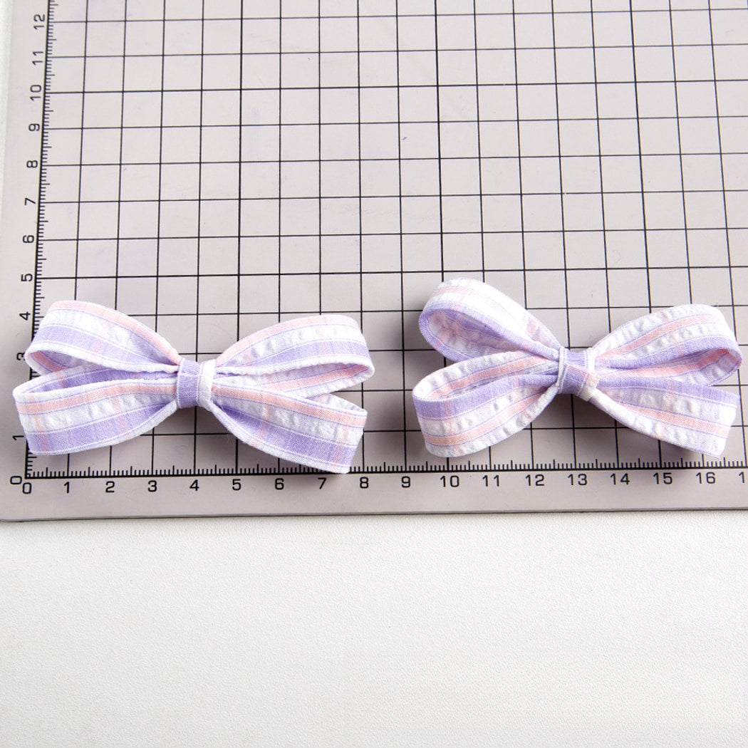 Chivy - Colorblock Plaid Bow DIY Accessory