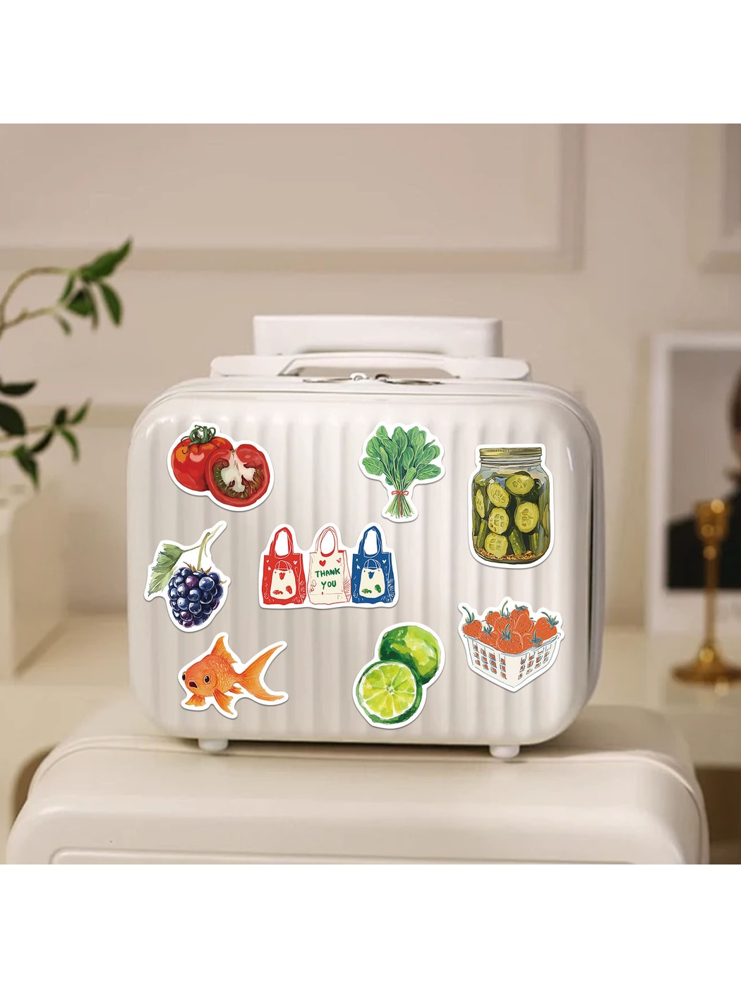 Lunira - Retro Fruit Drink Printed Cartoon Stickers pack