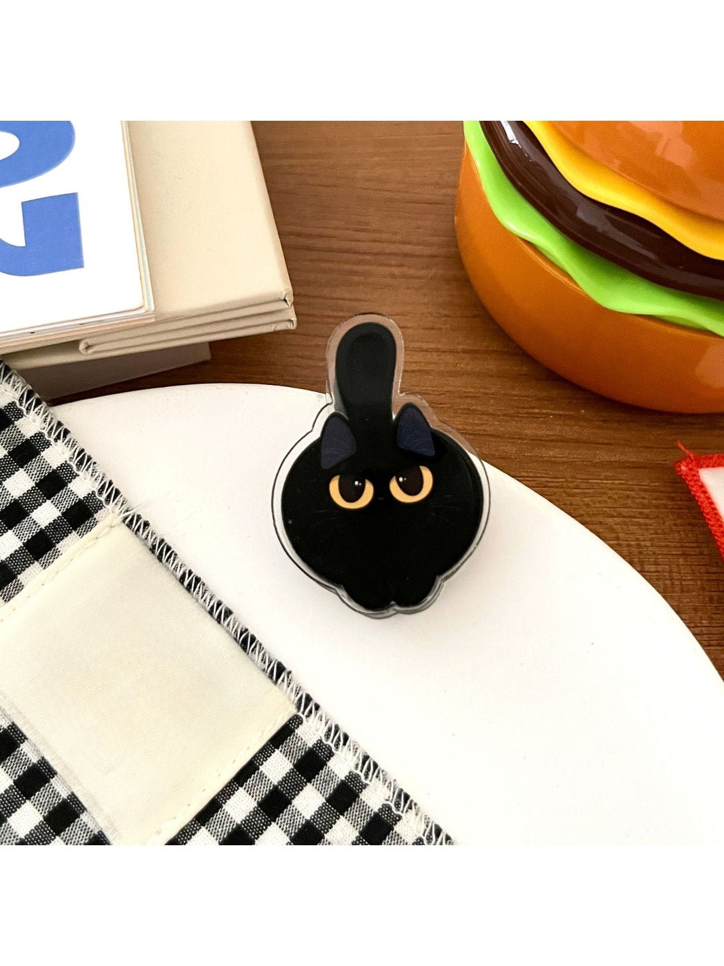 Clemi - Acrylic Black Cat Cartoon Memo Planner Clip Oria & Co