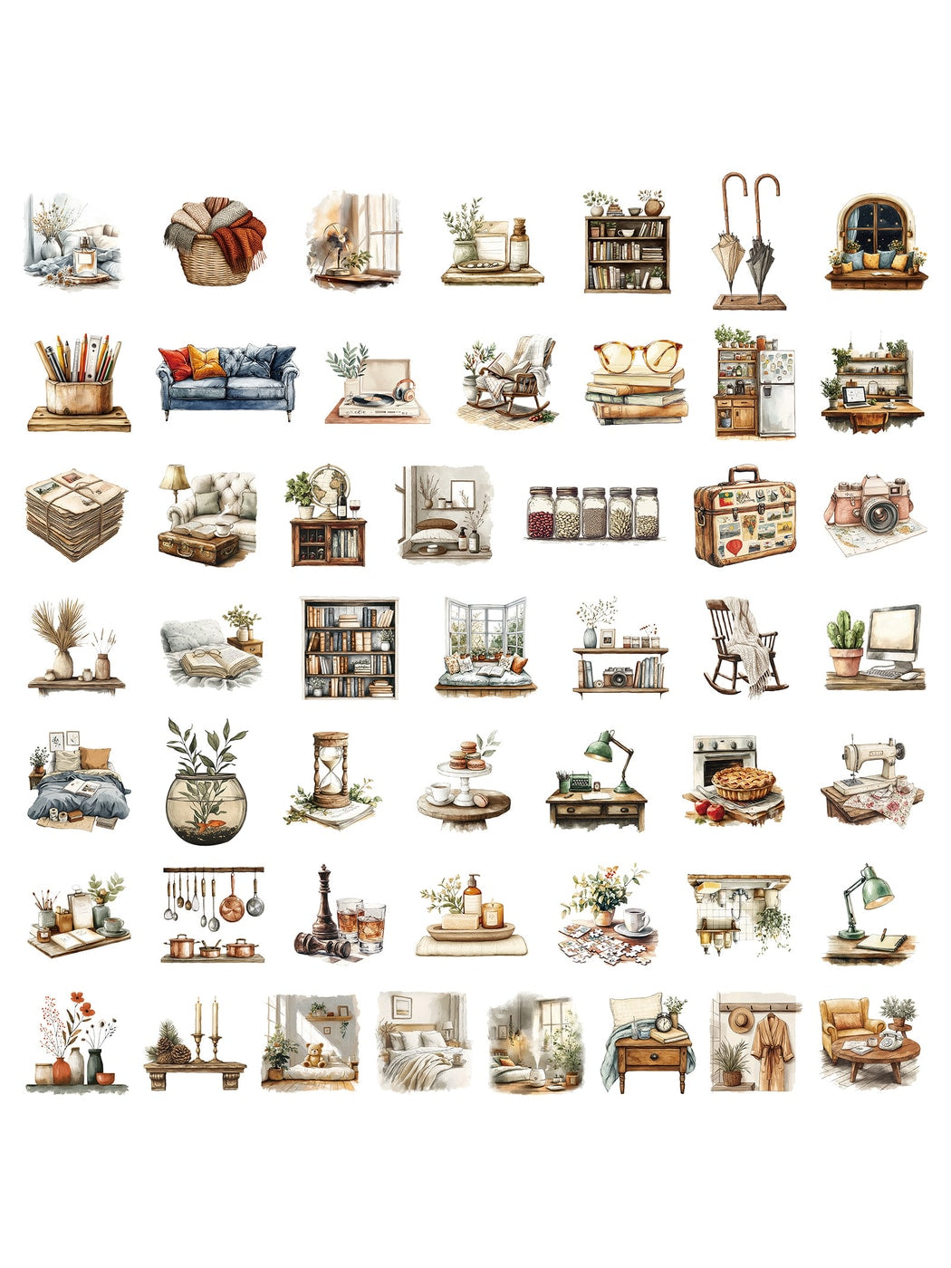 Lunira - Home Art Style DIY Notebook Decor Stickers Pack Oria & Co