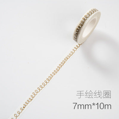 实用日记本细款分割线和纸胶带手帐边框装饰清新窄边版可书写贴纸