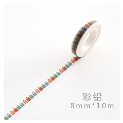 实用日记本细款分割线和纸胶带手帐边框装饰清新窄边版可书写贴纸