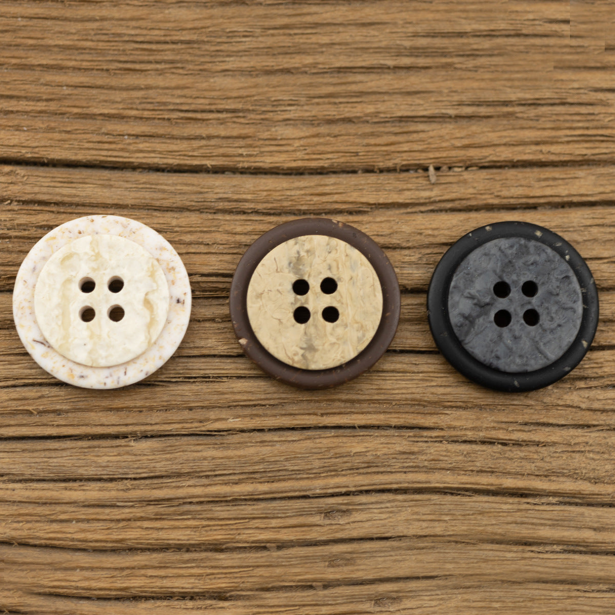Bunli - DIY 10 Pack Layered Mottled Round Button