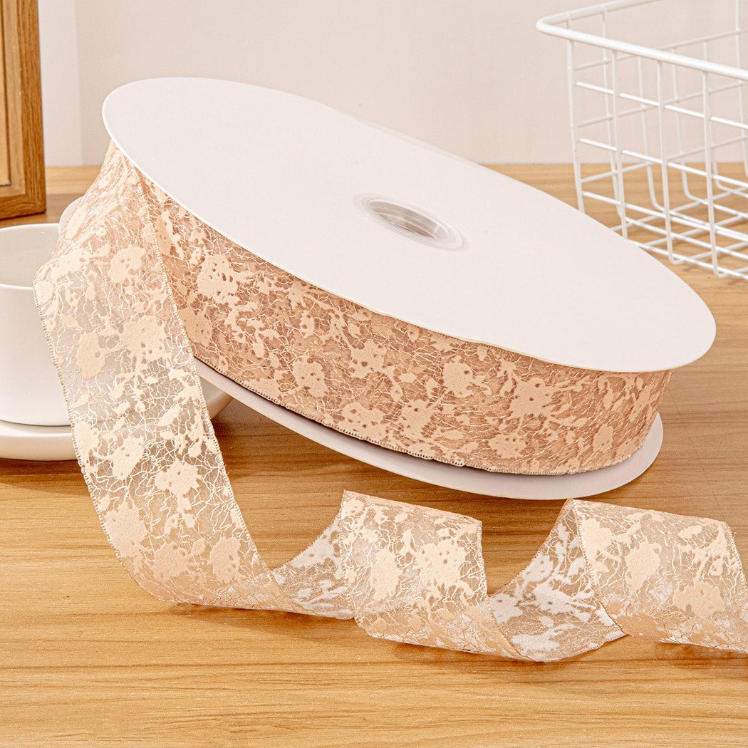 Rivora - DIY Polyester Sheer Lace Ribbon Trim