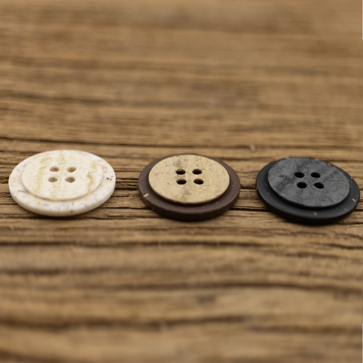 Bunli - DIY 10 Pack Layered Mottled Round Button