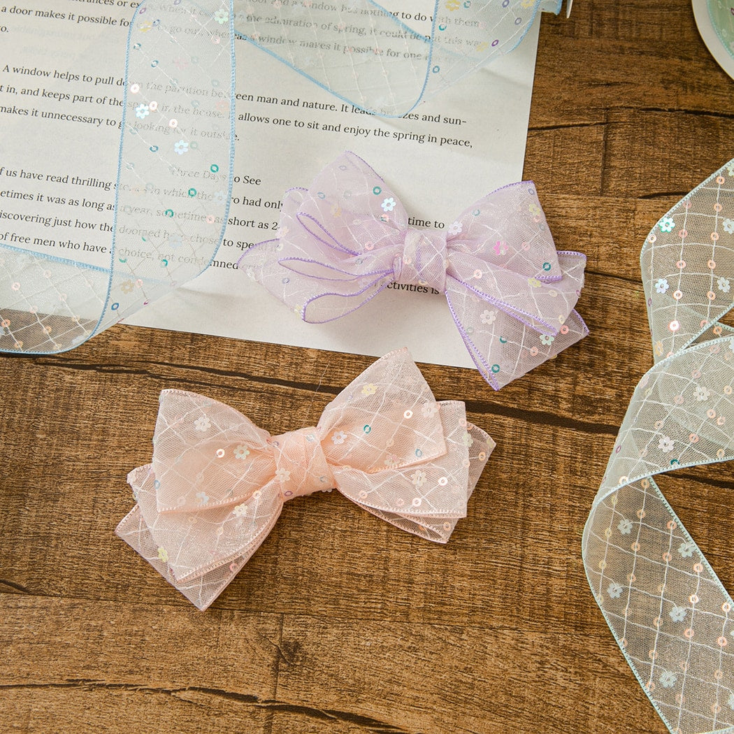 Rivora - DIY Sheer Sequin Grid Tulle Trim Ribbon