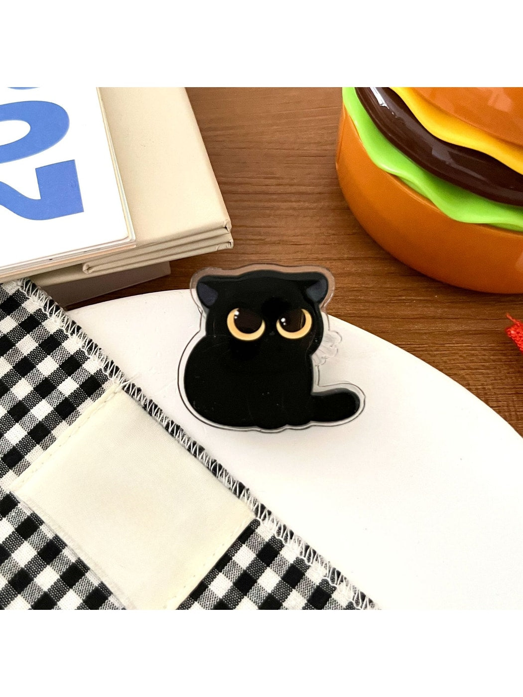 Clemi - Acrylic Black Cat Cartoon Memo Planner Clip Oria & Co