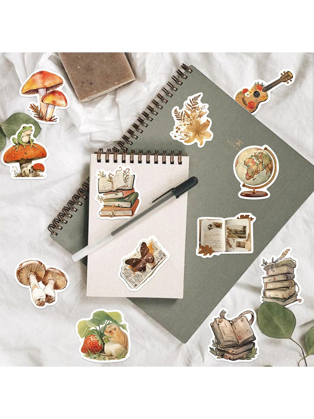 Lunira - Vintage Style Printed Decorative Stickers Pack Oria & Co