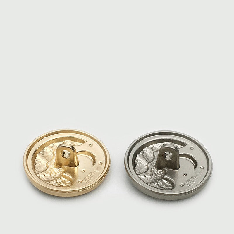 复古中国风日月星辰珍珠金属纽扣设计师辅料外套大衣西装扣子