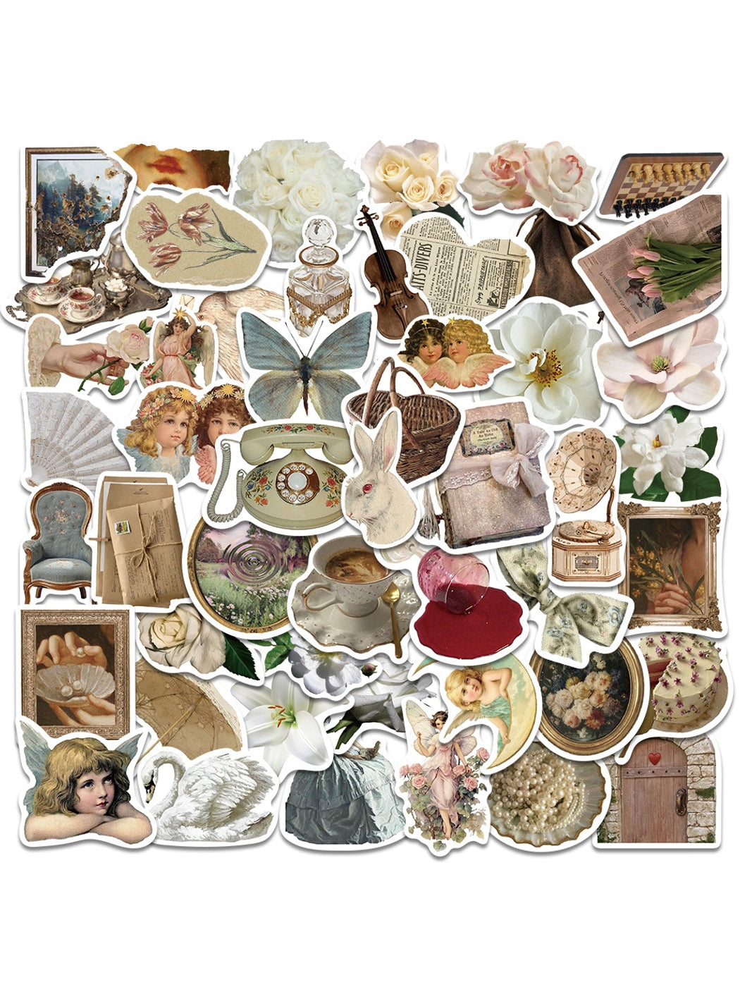 Lunira - Vintage Style Printed Decorative Stickers Pack Oria & Co