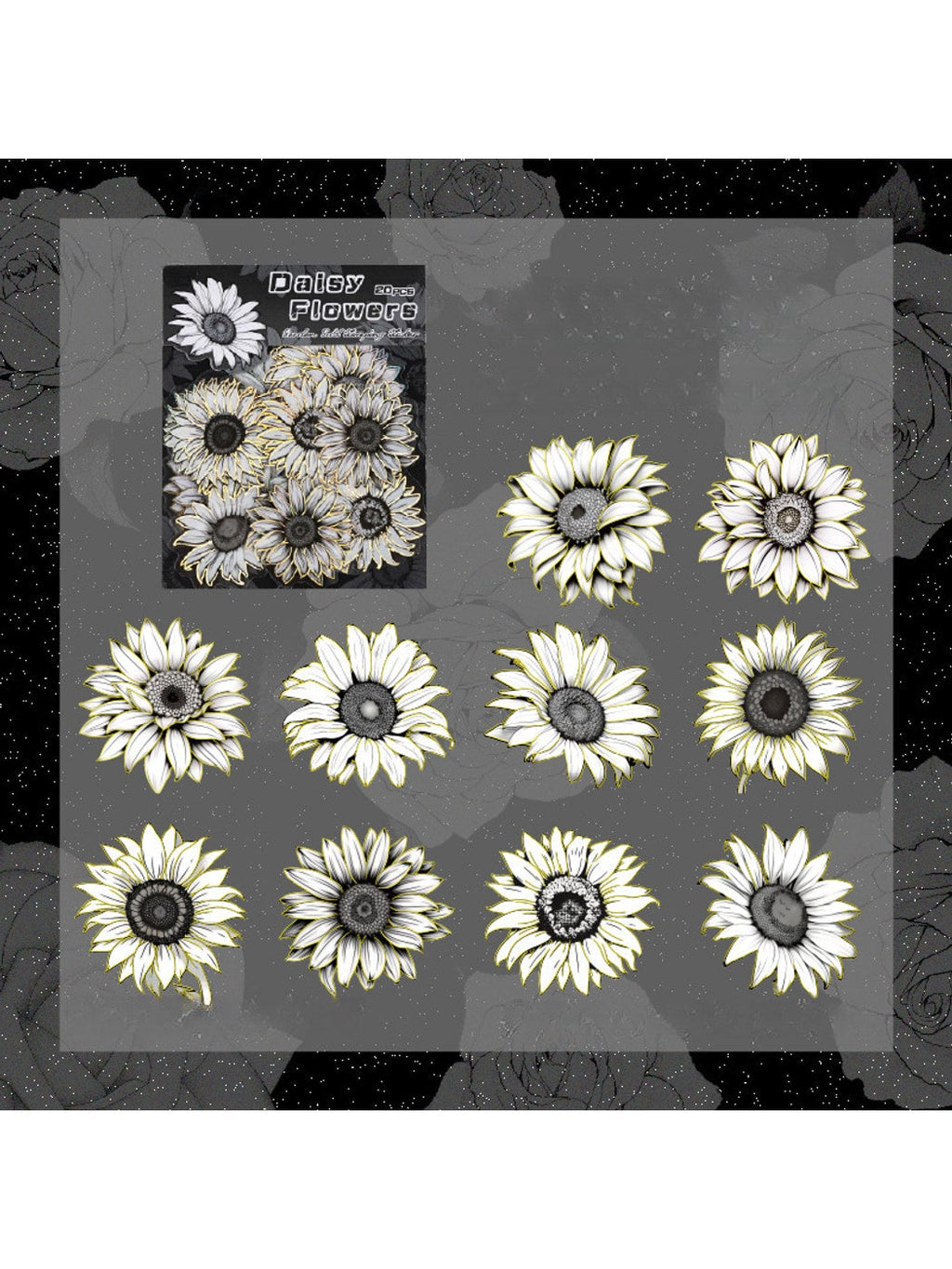 Lunira - Printed PET Floral Journal Decor Stickers pack Oria & Co