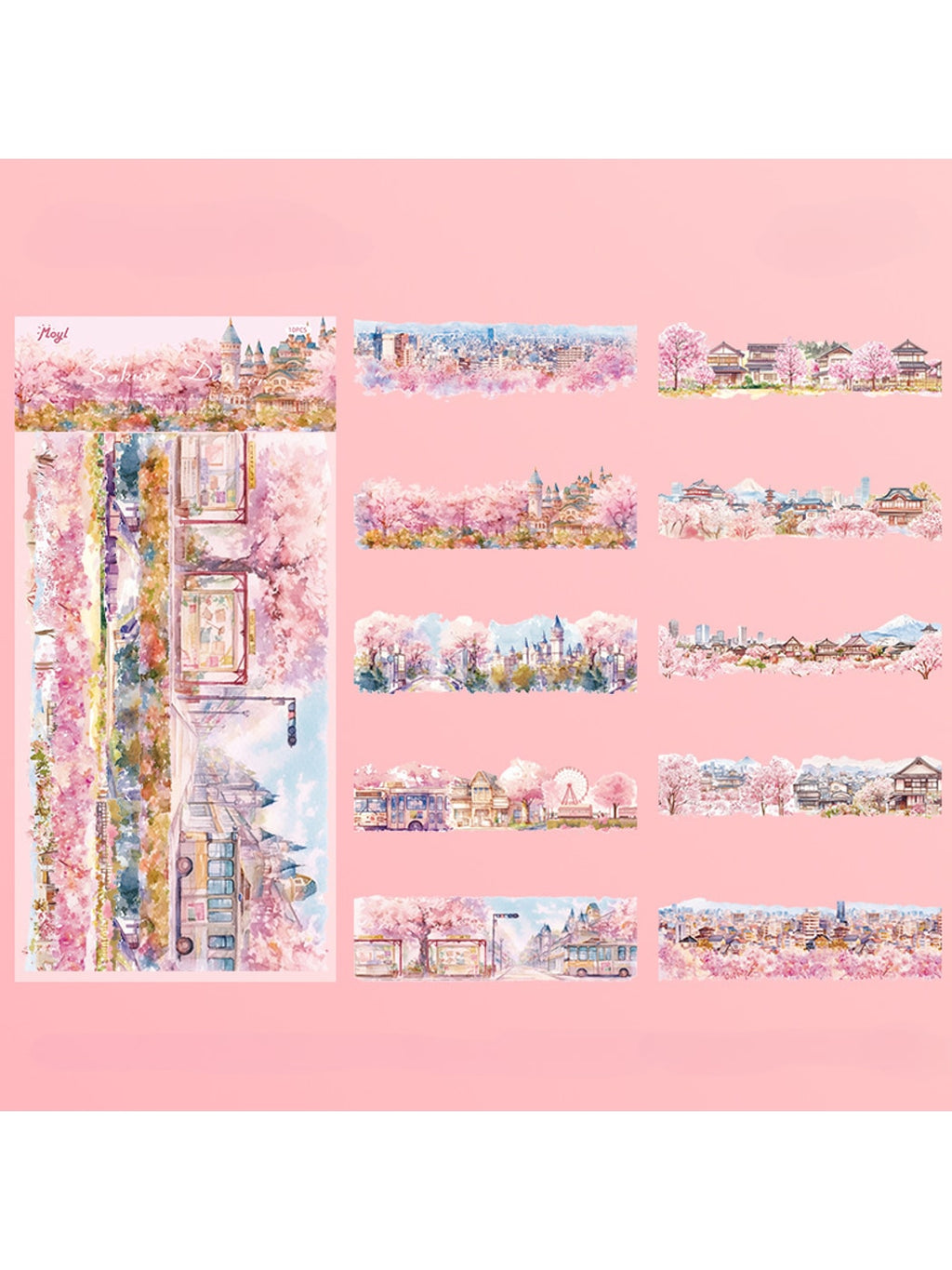 Lunira - Watercolor Floral Jungle PET Journal Stickers Pack Oria & Co