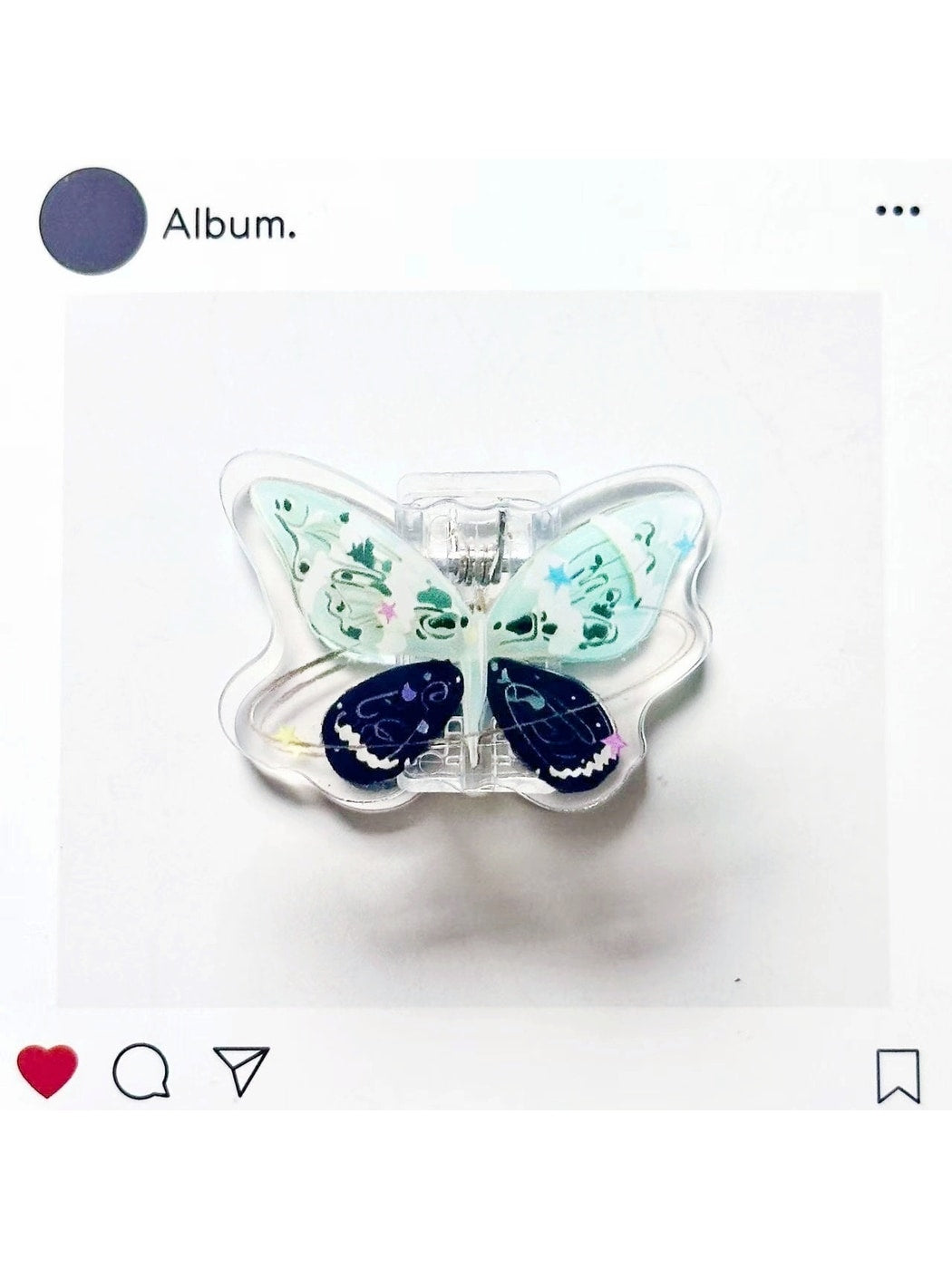Clemi - Acrylic Butterfly Pattern Standing Planner Clip Oria & Co