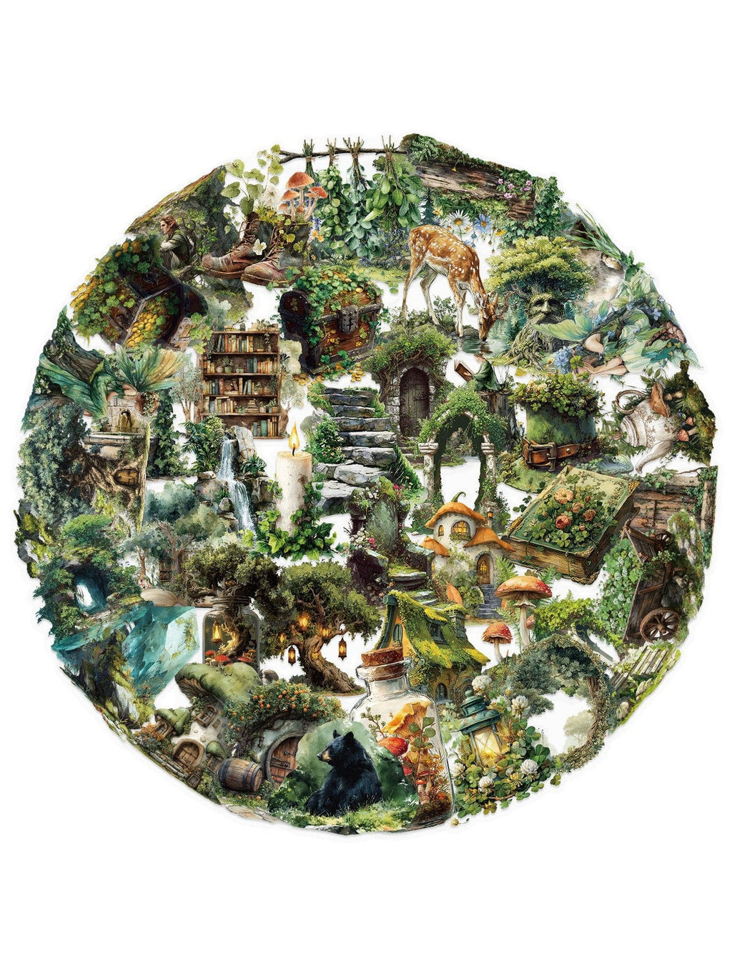 Lunira - 50 Piece Forest Theme Paper PET Stickers pack Oria & Co