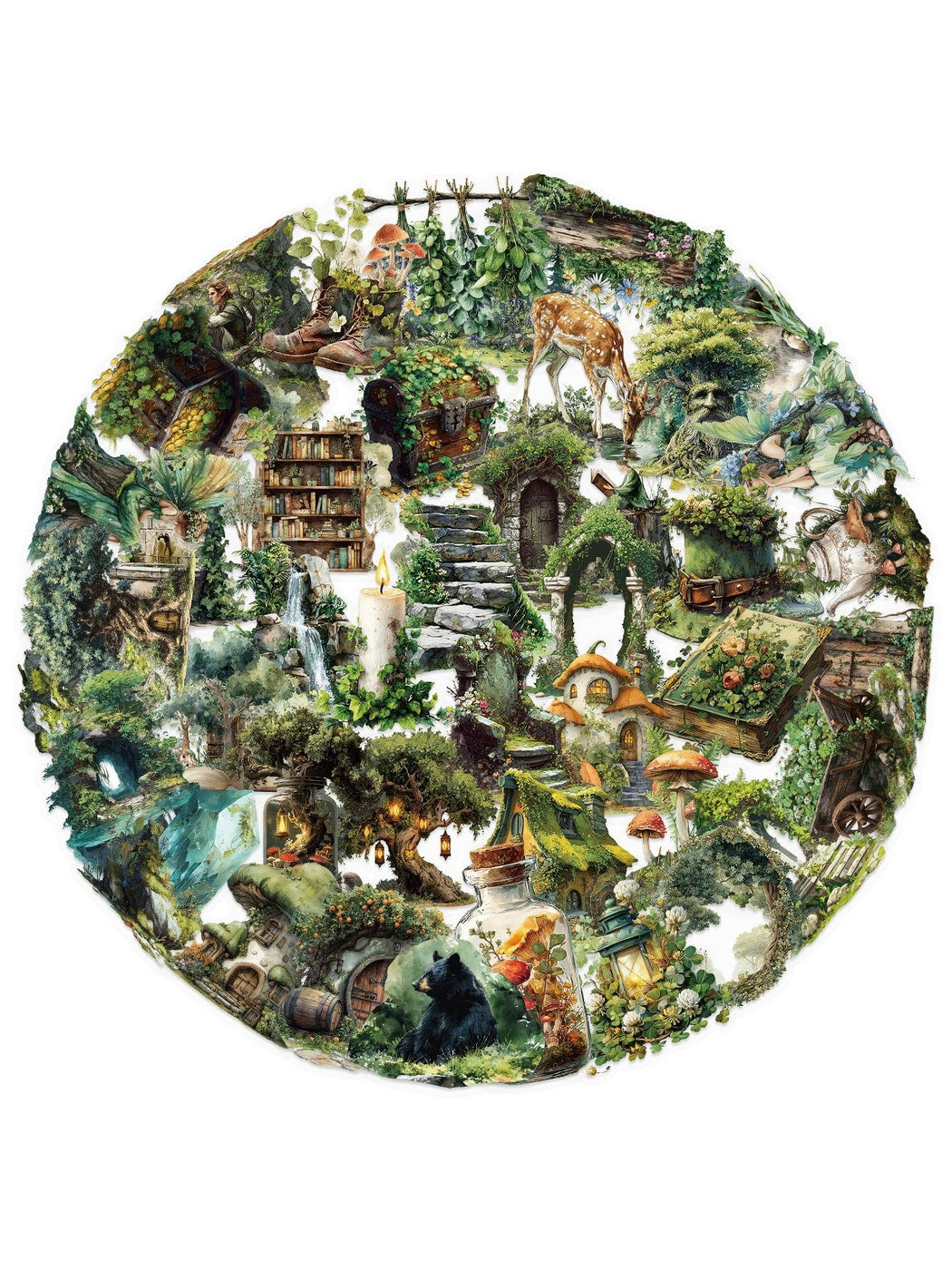 Lunira - 50 Piece Forest Theme Paper PET Stickers pack Oria & Co