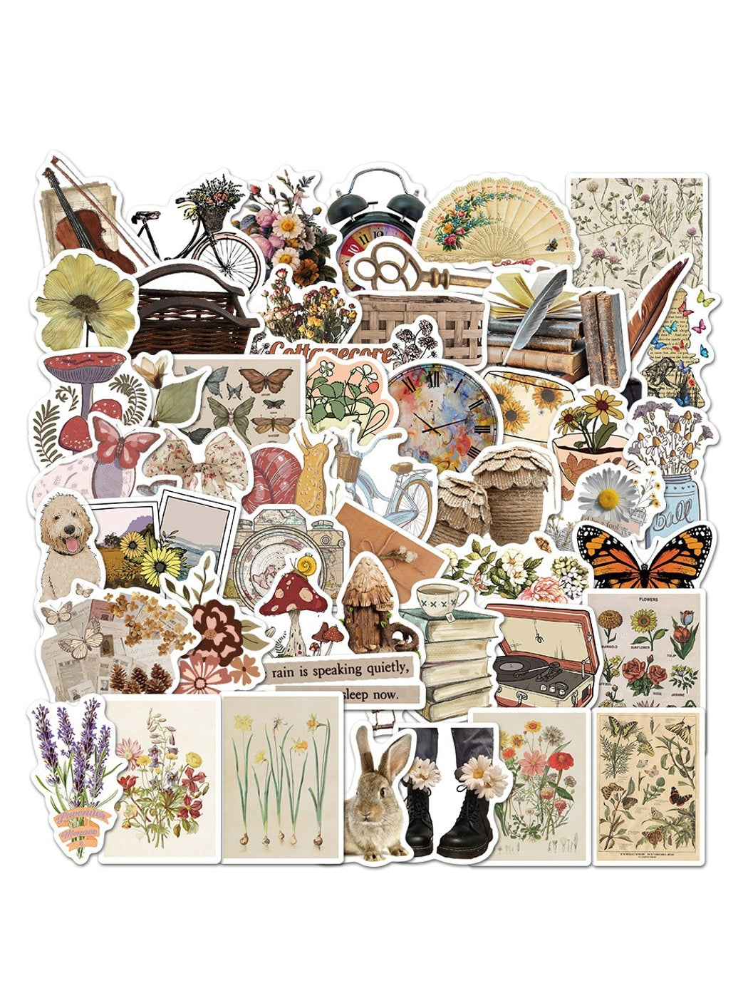 Lunira - Vintage Style Printed Decorative Stickers Pack Oria & Co