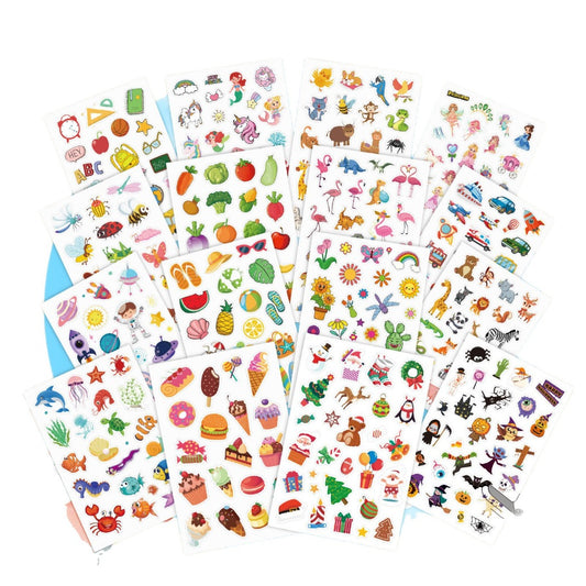 Lunira - Unicorn Cartoon 16-Piece Sticker Pack