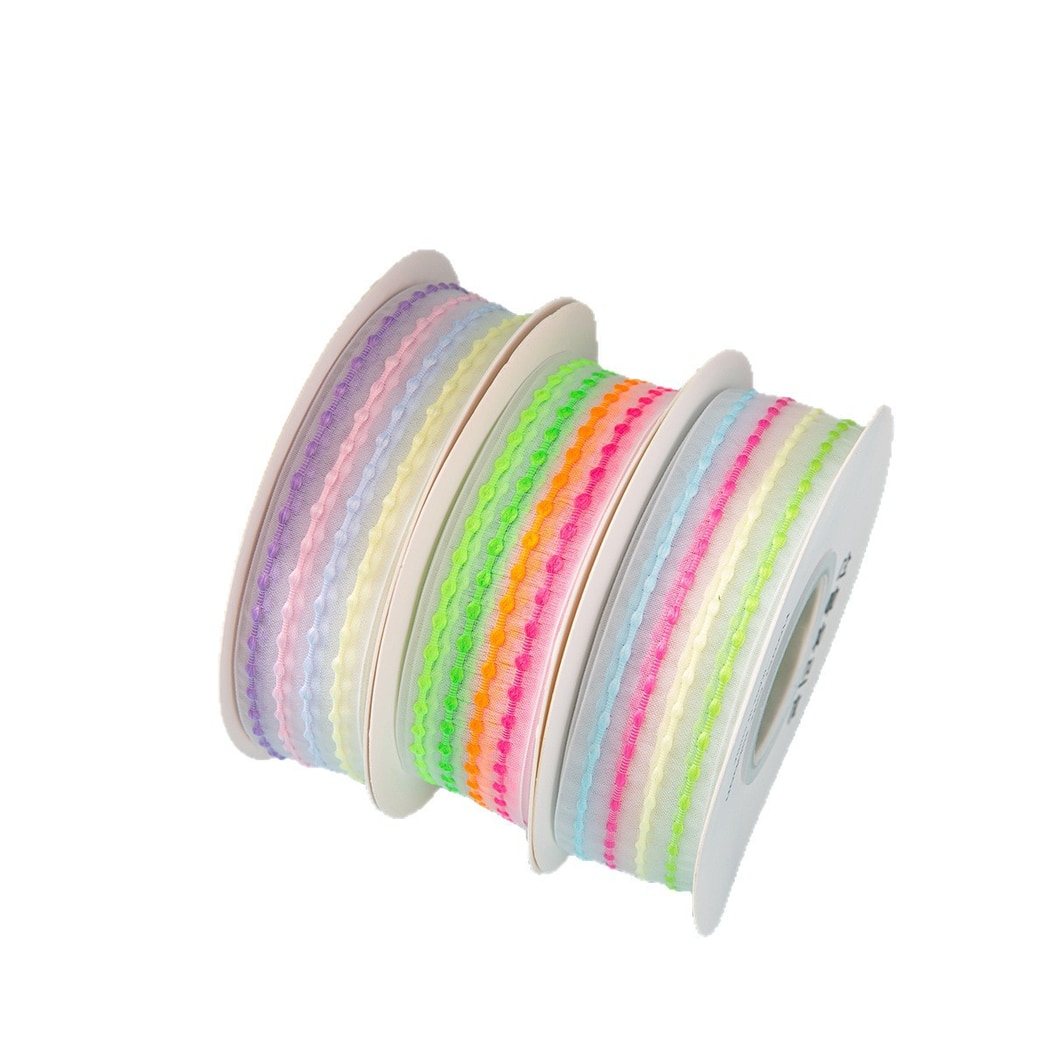 Rivora - DIY Bubble Stripe Sheer Decorative Ribbon