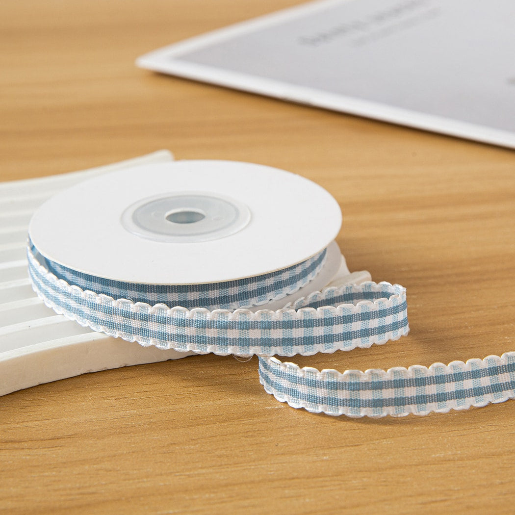 Rivora - DIY Plaid Wave Edge Decorative Trim Ribbon