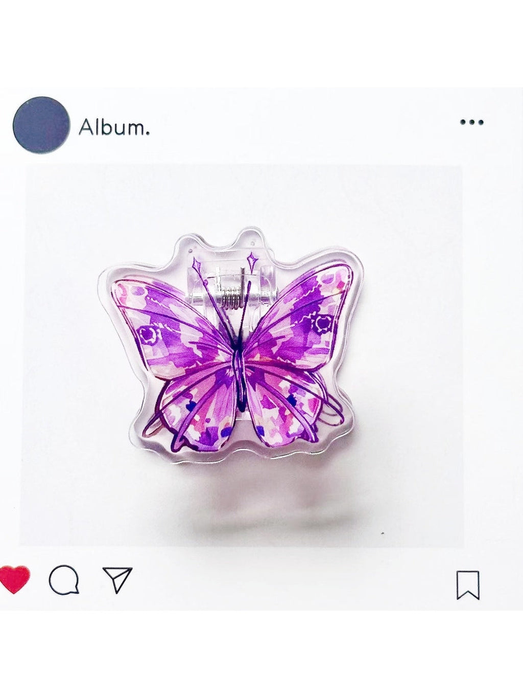 Clemi - Acrylic Butterfly Pattern Standing Planner Clip Oria & Co