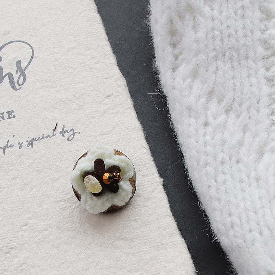 Bunli - DIY 10 Pack Floral Textured 2-Hole Buttons