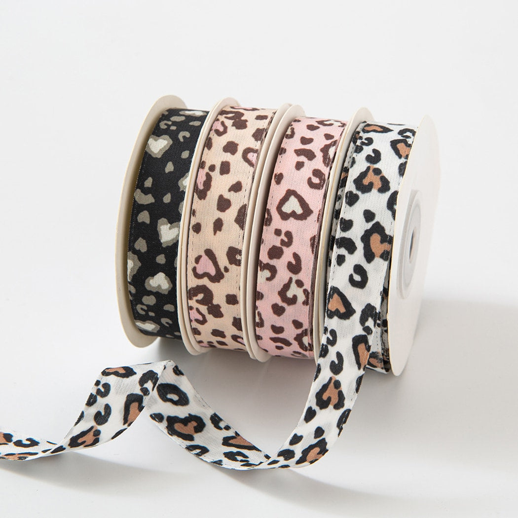 Rivora - DIY Leopard Print Polyester Ribbon
