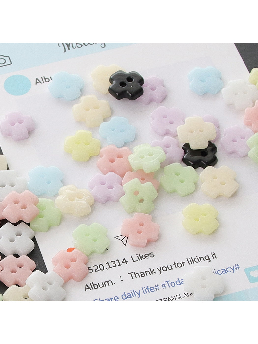 Bunli - Cute 10-Pack Two-Hole Ceramic Buttons Oria & Co