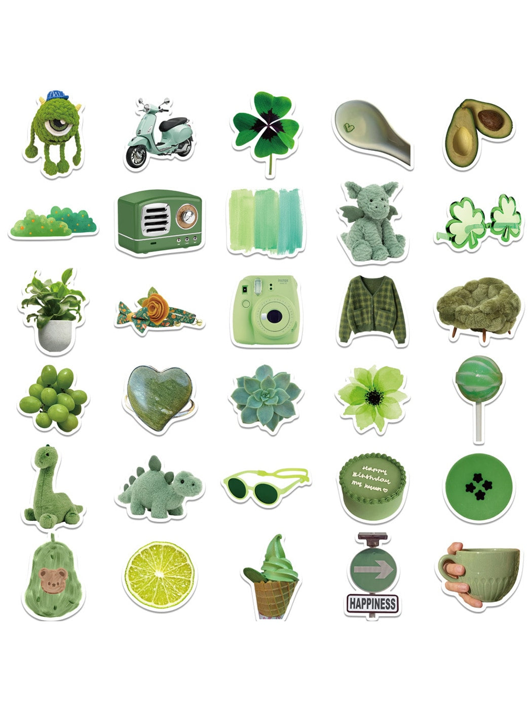 Lunira - Paper PVC Fresh Style Decorative Stickers pack Oria & Co
