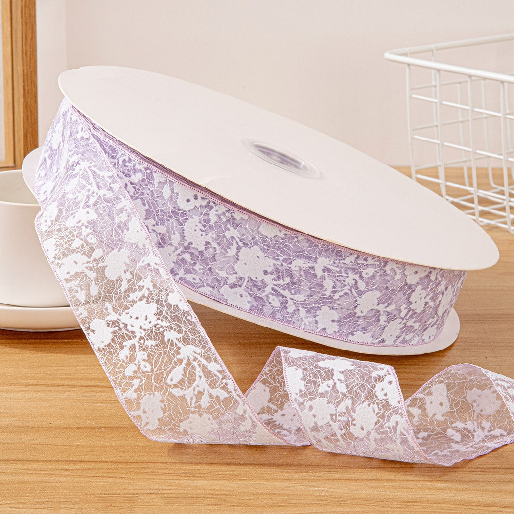 Rivora - DIY Polyester Sheer Lace Ribbon Trim