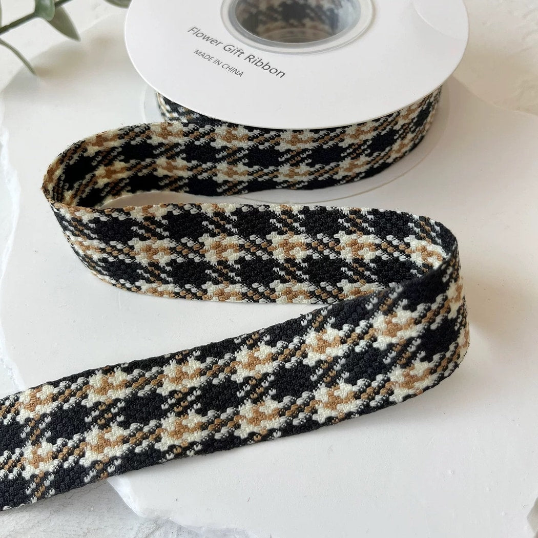 Rivora - DIY Vintage Houndstooth Pattern Ribbon