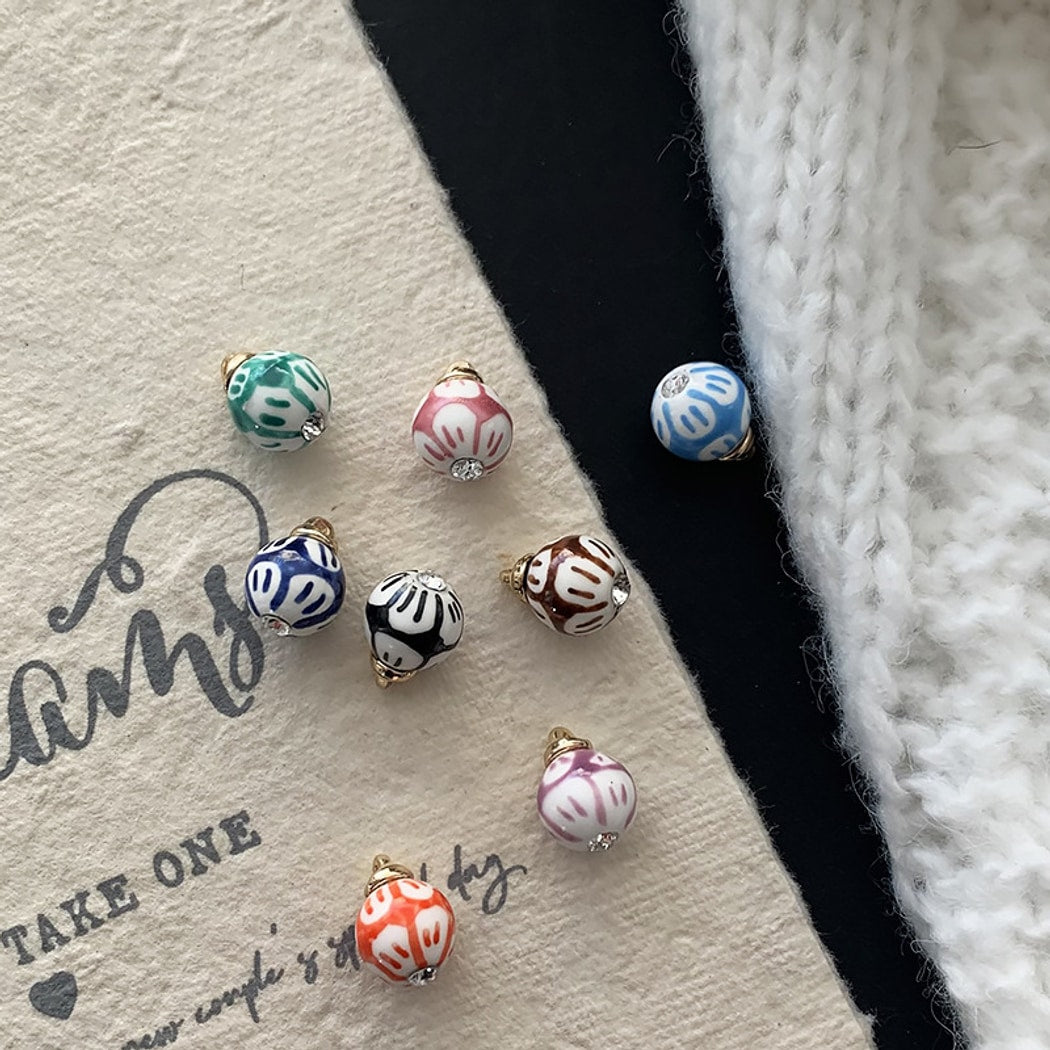 Bunli - DIY 10 Pack Retro Ceramic Round Button