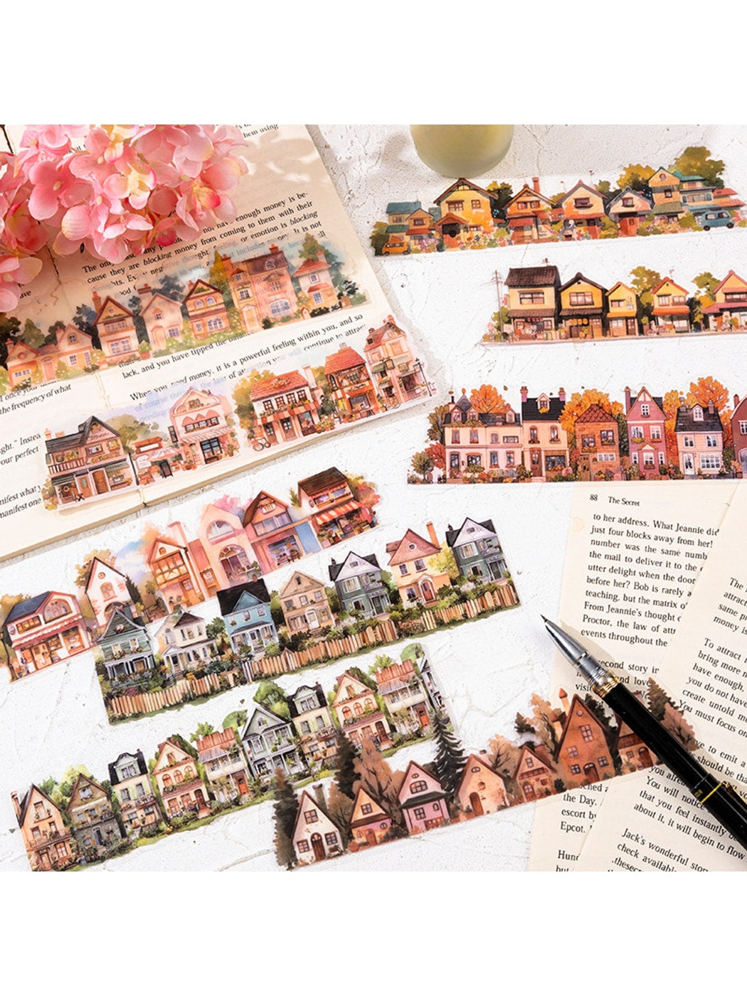 Lunira - Watercolor Floral Jungle PET Journal Stickers Pack Oria & Co