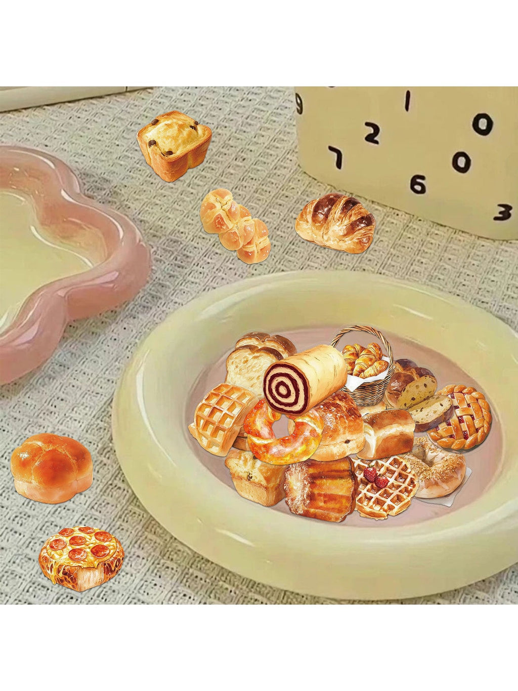 Lunira - 50 Pcs Cartoon Bread Baking Stickers Pack Oria & Co