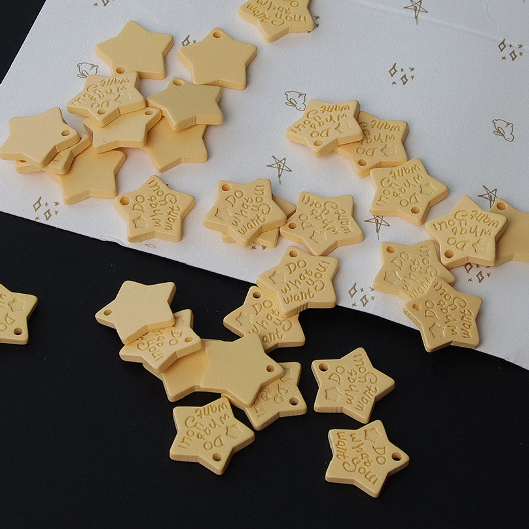 Bunli - DIY 10 Pack Five-Point Star One-Hole Button