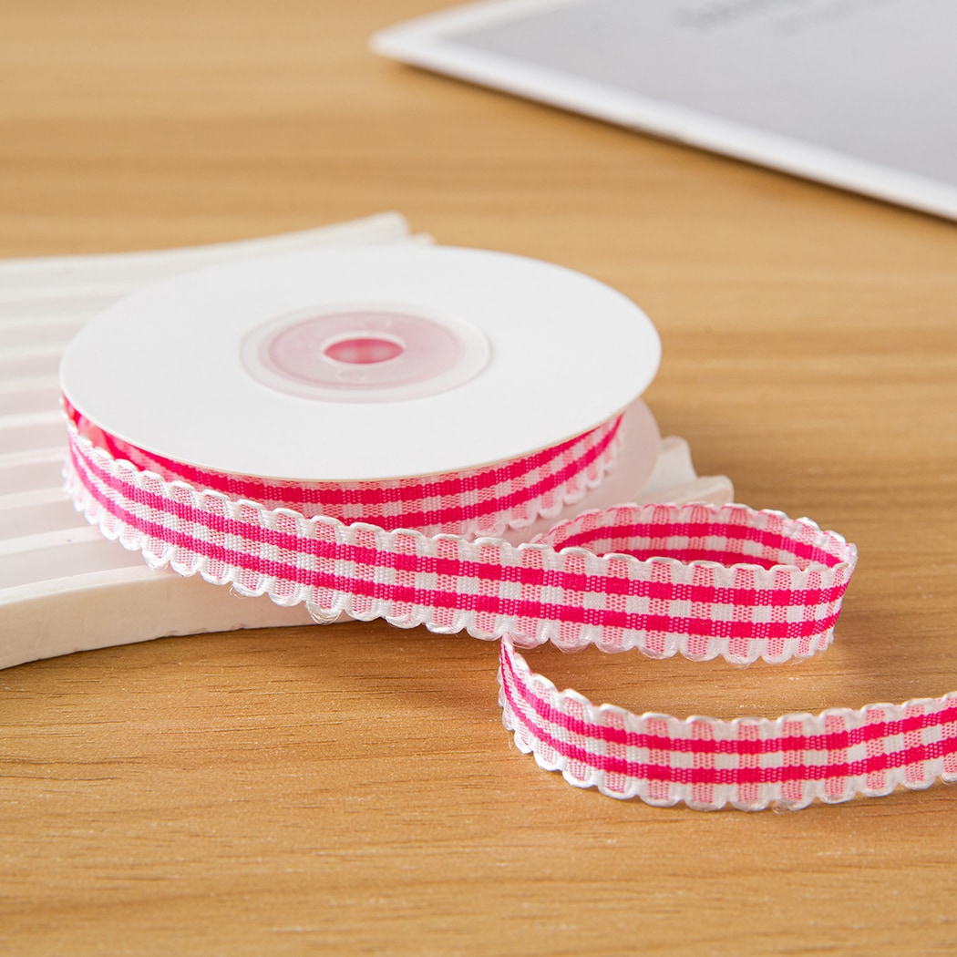 Rivora - DIY Plaid Wave Edge Decorative Trim Ribbon