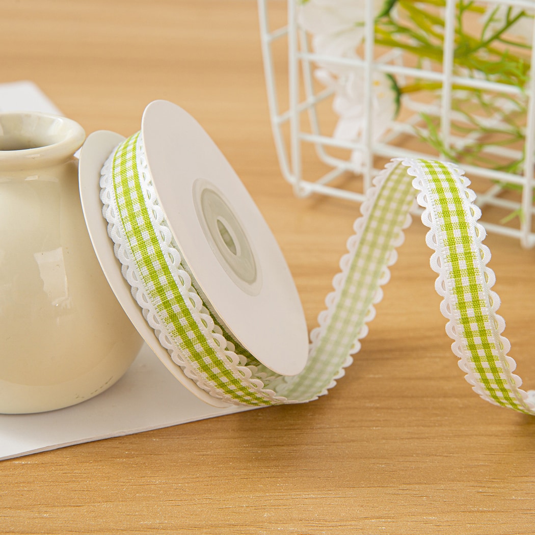 Rivora - DIY Wavy Edge Plaid Accent Ribbon